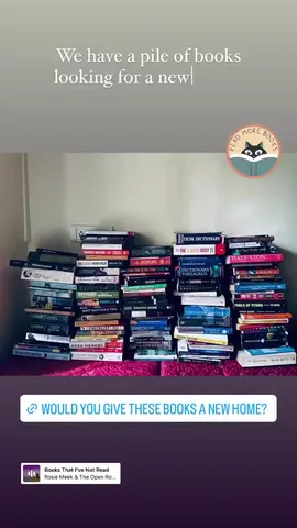 We have a pile of books looking for a new home. Message me or comment in the link below if you want any. 

You'll need to figure out how to pick them up 😊