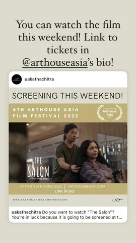 You can watch the film this weekend! Link to tickets in @arthouseasia's bio!