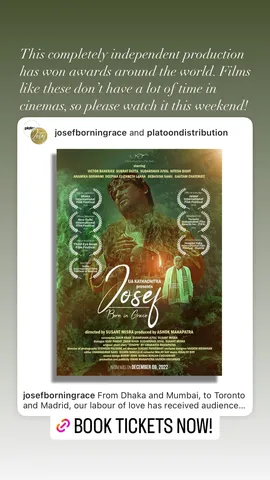 This completely independent production has won awards around the world. Films like these don't have a lot of time in cinemas, so please watch it this weekend!
