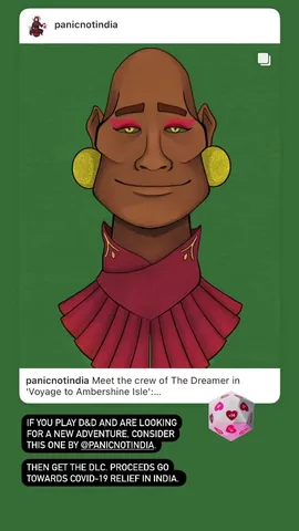 IF YOU PLAY D&D AND ARE LOOKING FOR A NEW ADVENTURE, CONSIDER THIS ONE BY @PANICNOTINDIA.

THEN GET THE DLC. PROCEEDS GO TOWARDS COVID-19 RELIEF IN INDIA.